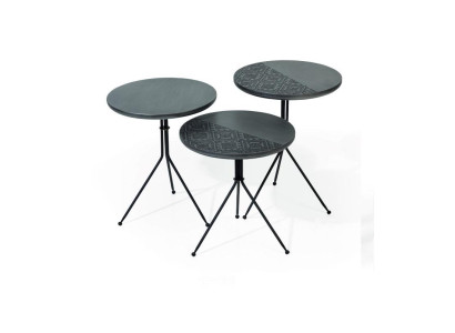 Set 3x Beistelltisch Designer Wohnzimmer Tische luxuriös Kaffeetisch Tisch